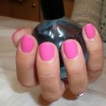 Shellac Manicure - Hot Pink Pop