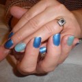 Shellac Manicure - Blue Rock Star